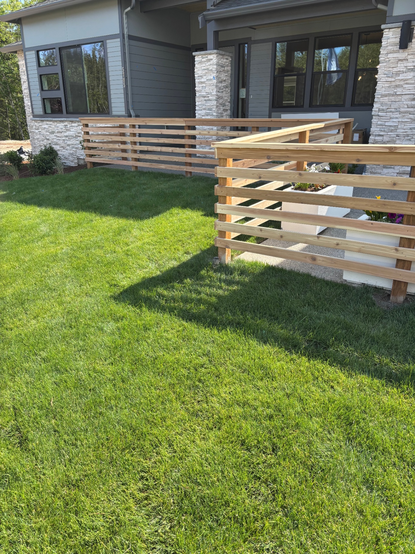 Modern Horizontal Slat Fence